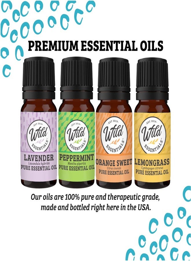 mEssentials Wild Essentials 4-Piece 100% Pure Therapeutic Grade Essential Oil Sampler Set - Aromatherapy Gift Set - Includes Lavender, Peppermint, Lemongrass and Orange- 5ml Bottles - Image 2